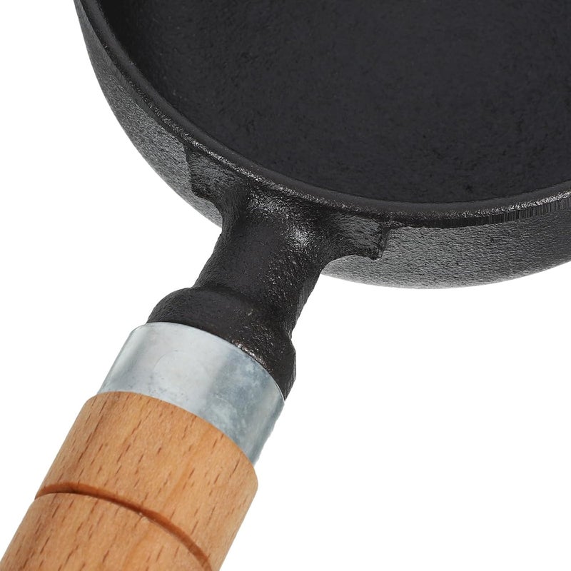 DOITOOL Cast Iron Small Saucepan 200ml Nonstick Mini Cooking Pot with Handle and Spout for Kitchen Sauce Heating and Oil Melting - Image 3