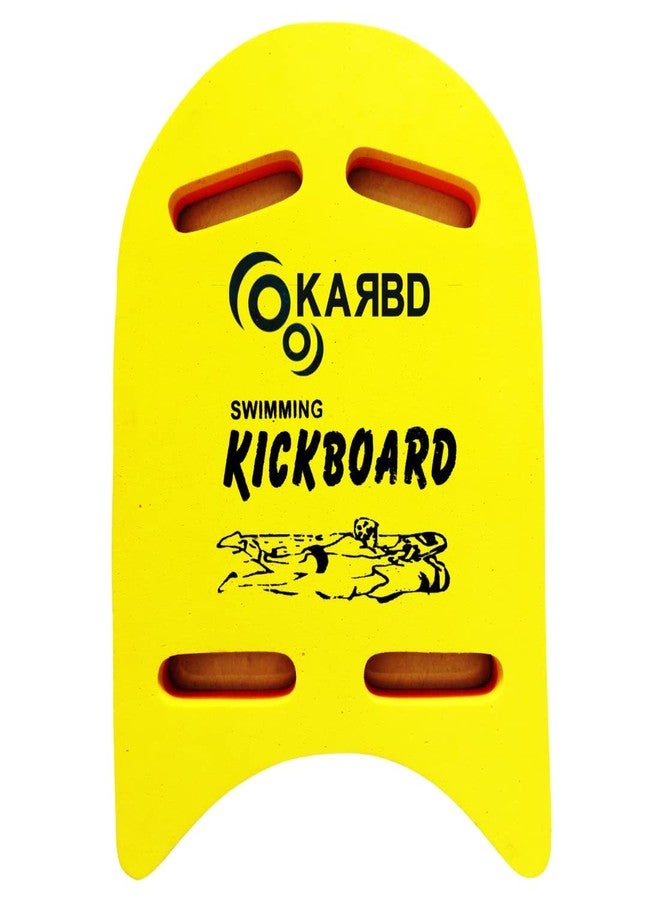 KARBD 4 Cut Swimming Kickboard Floating Board for Swimming Training Aid Exercise Equipment Pool Swim Safe Trainer Lessons Kickboards for Adults Children with 4 Holes Dual Color (Medium, Yellow Orange) - Image 1