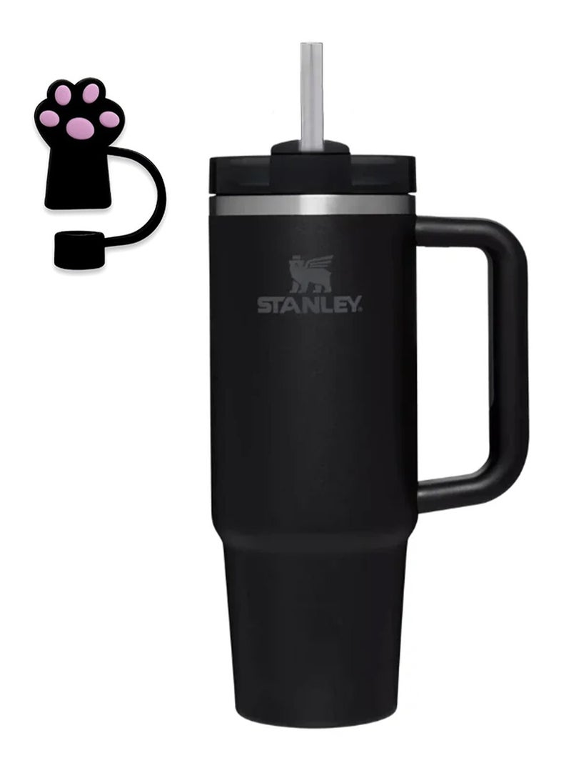 Stanley - Stanley Quencher H2.0 FlowState Stainless Steel Vacuum Insulated Tumbler with Lid and Straw for Water, Iced Tea or Coffee, Smoothie and More, Black - Image 1