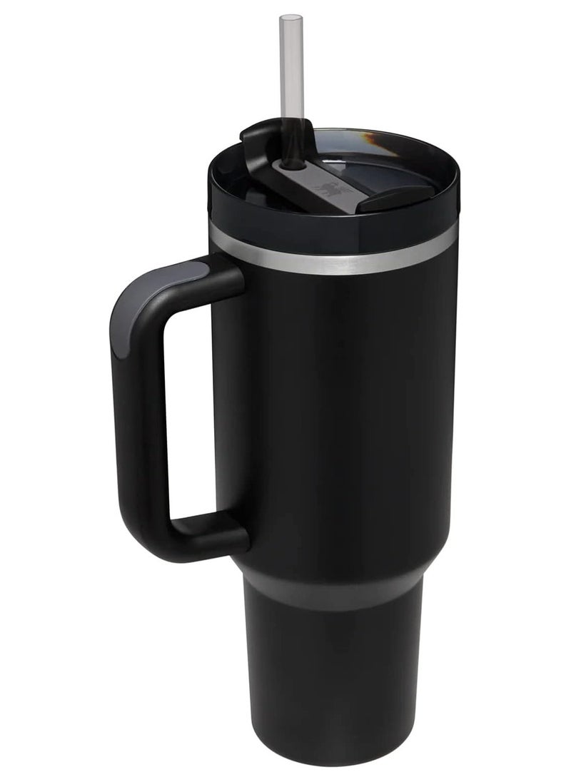 Stanley - Stanley Quencher H2.0 FlowState Stainless Steel Vacuum Insulated Tumbler with Lid and Straw for Water, Iced Tea or Coffee, Smoothie and More, Black - Image 1