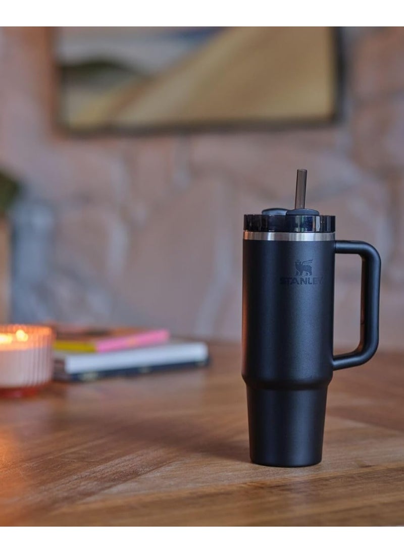 Stanley - Stanley Quencher H2.0 FlowState Stainless Steel Vacuum Insulated Tumbler with Lid and Straw for Water, Iced Tea or Coffee, Smoothie and More, Black - Image 1