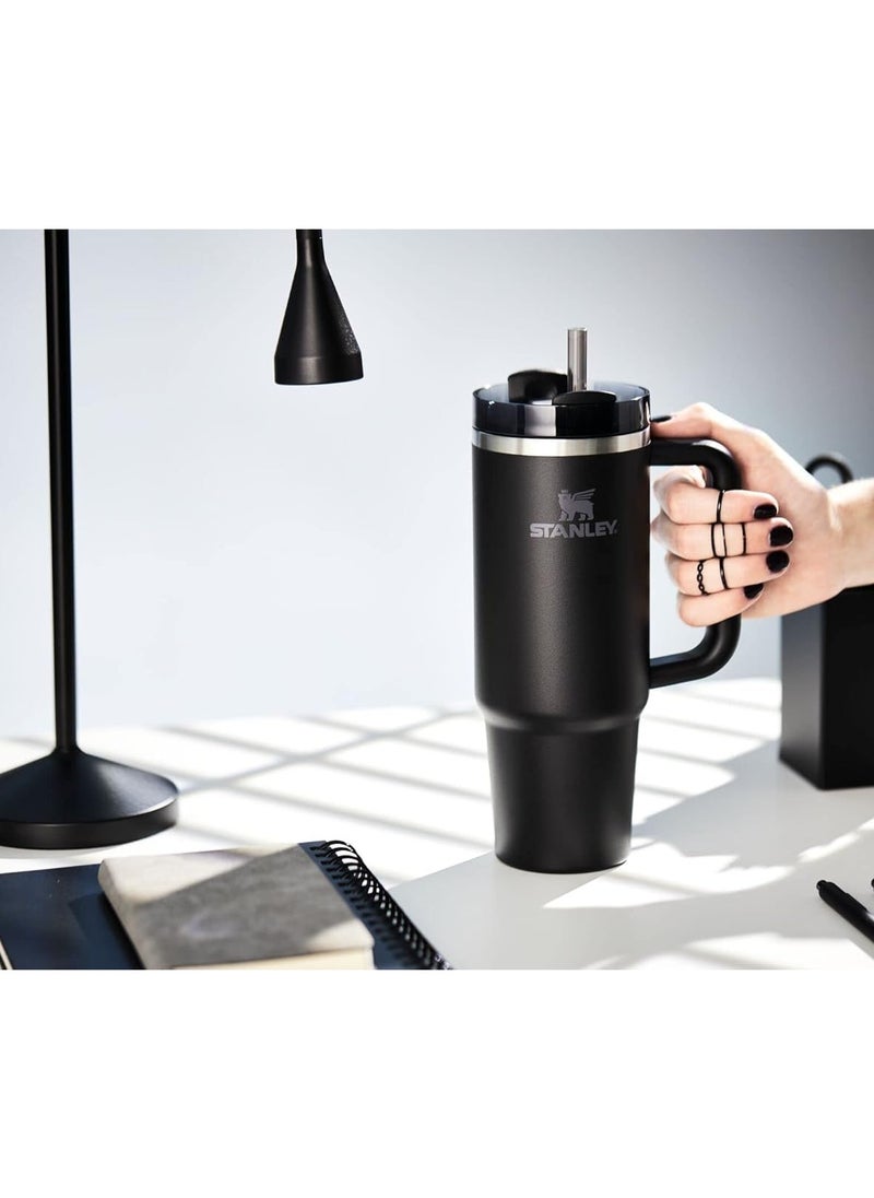 Stanley - Stanley Quencher H2.0 FlowState Stainless Steel Vacuum Insulated Tumbler with Lid and Straw for Water, Iced Tea or Coffee, Smoothie and More, Black - Image 1