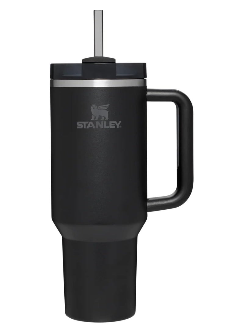 Stanley Quencher H2.0 FlowState Stainless Steel Vacuum Insulated Tumbler with Lid and Straw for Water, Iced Tea or Coffee, Smoothie and More, Black - Image 1