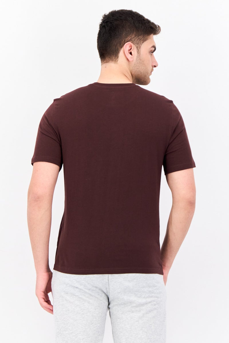 SKECHERS Men Sportswear Fit Short Sleeves Training T-shirt, Dark Burgundy - Image 3