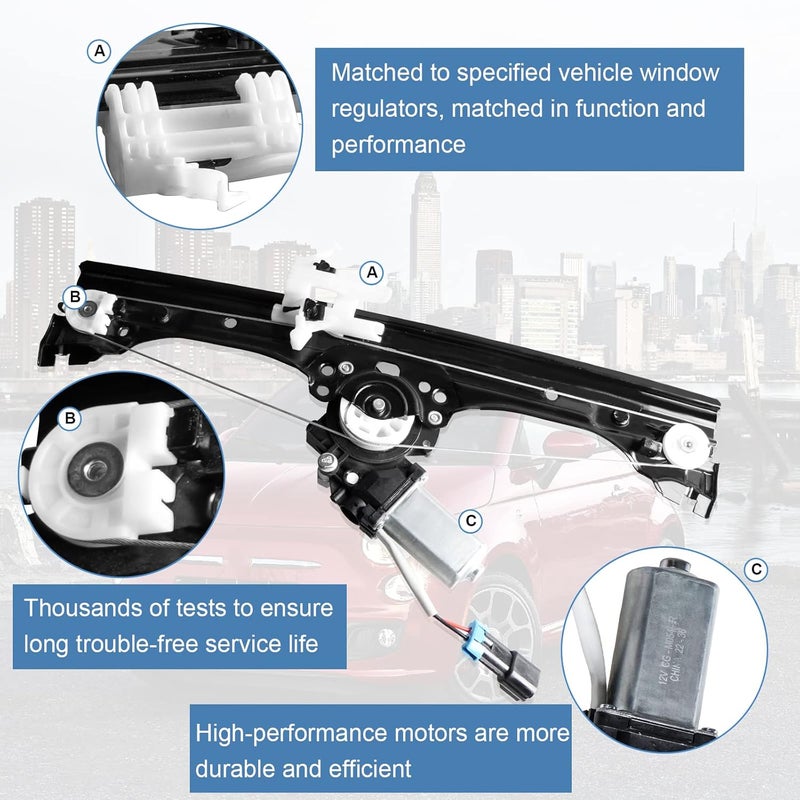 YIUIY Front Right Power Window Regulator and Motor Assembly for Fiat 500 1.4L (2012-2019) - Image 4