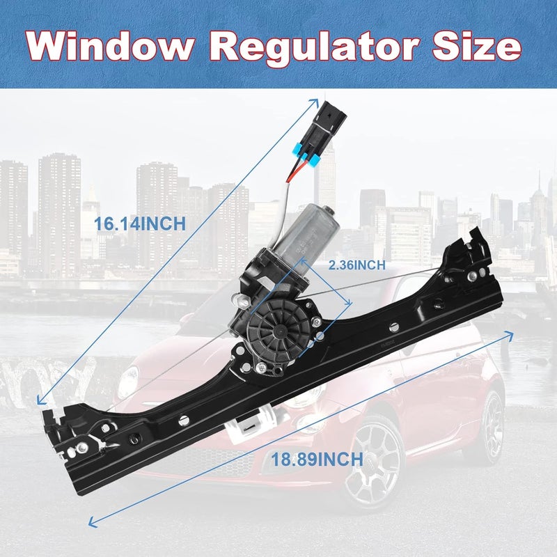 YIUIY Front Right Power Window Regulator and Motor Assembly for Fiat 500 1.4L (2012-2019) - Image 3