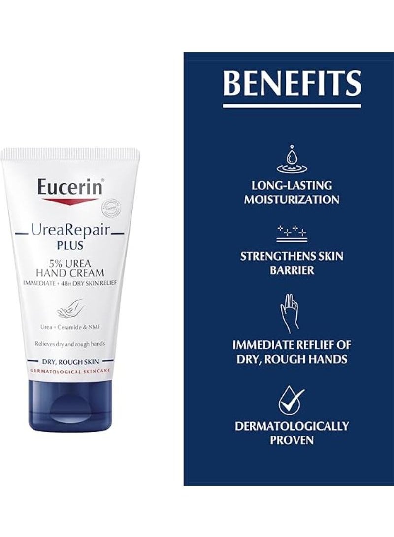 Eucerin Urea Repair 5% Urea Hand Cream 75ml - Image 2