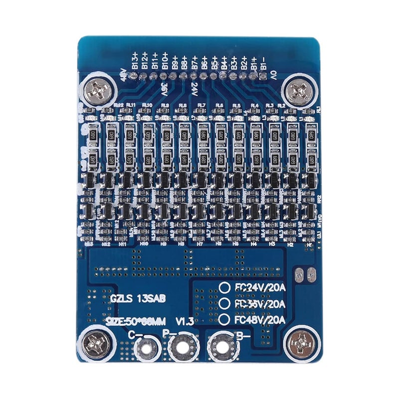 klarako Circuit 36V 18650 Input Current13S 48V 20A Li ion Cell 18650 Battery Protection BMS PCB Board with Balance Function - Image 4