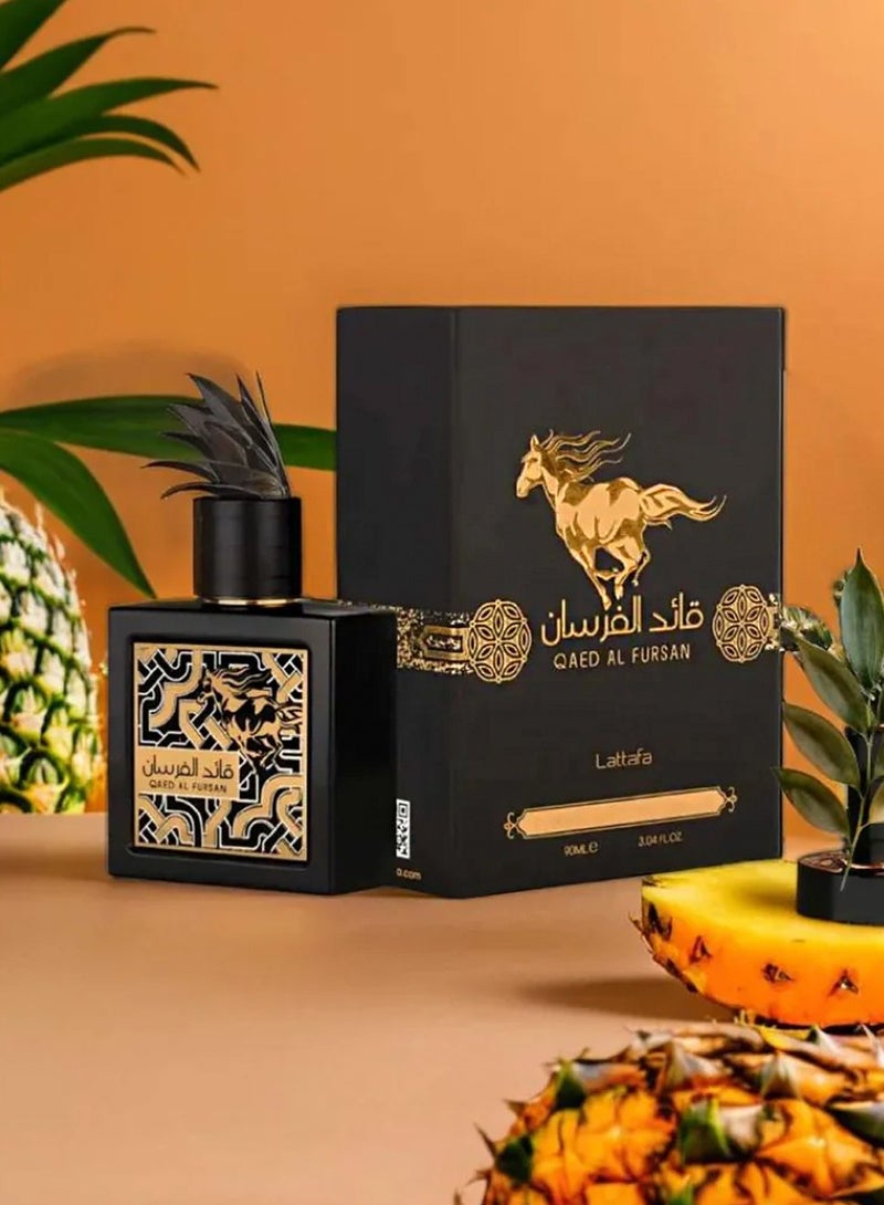 Lattafa Qaed Al Fursan Oud Perfume for Men 90ml | Long Lasting Perfume with Oriental, Amber, Jasmine & Cedar Notes | Eau De Perfume for Men - Image 3