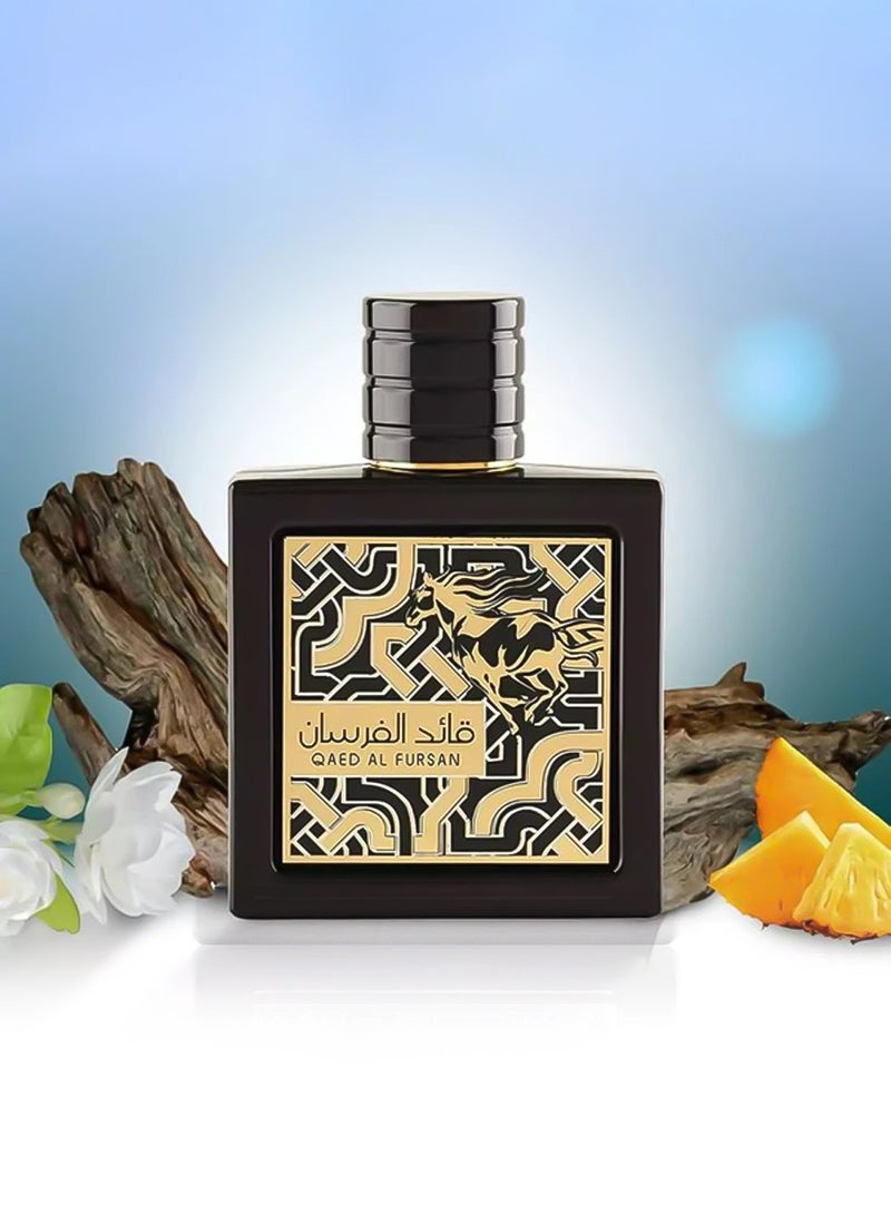 Lattafa Qaed Al Fursan Oud Perfume for Men 90ml | Long Lasting Perfume with Oriental, Amber, Jasmine & Cedar Notes | Eau De Perfume for Men - Image 4