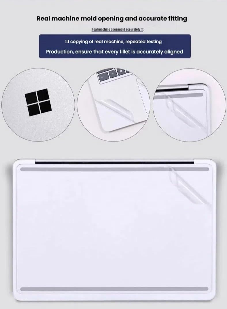 عام ملصقات واقية متوافقة مع Microsoft Surface Laptop Studio 2 مقاس 14.4 بوصة - أغطية ثلاثية الجوانب مقاومة للخدوش مع فيلم حماية للابتوب - Image 3