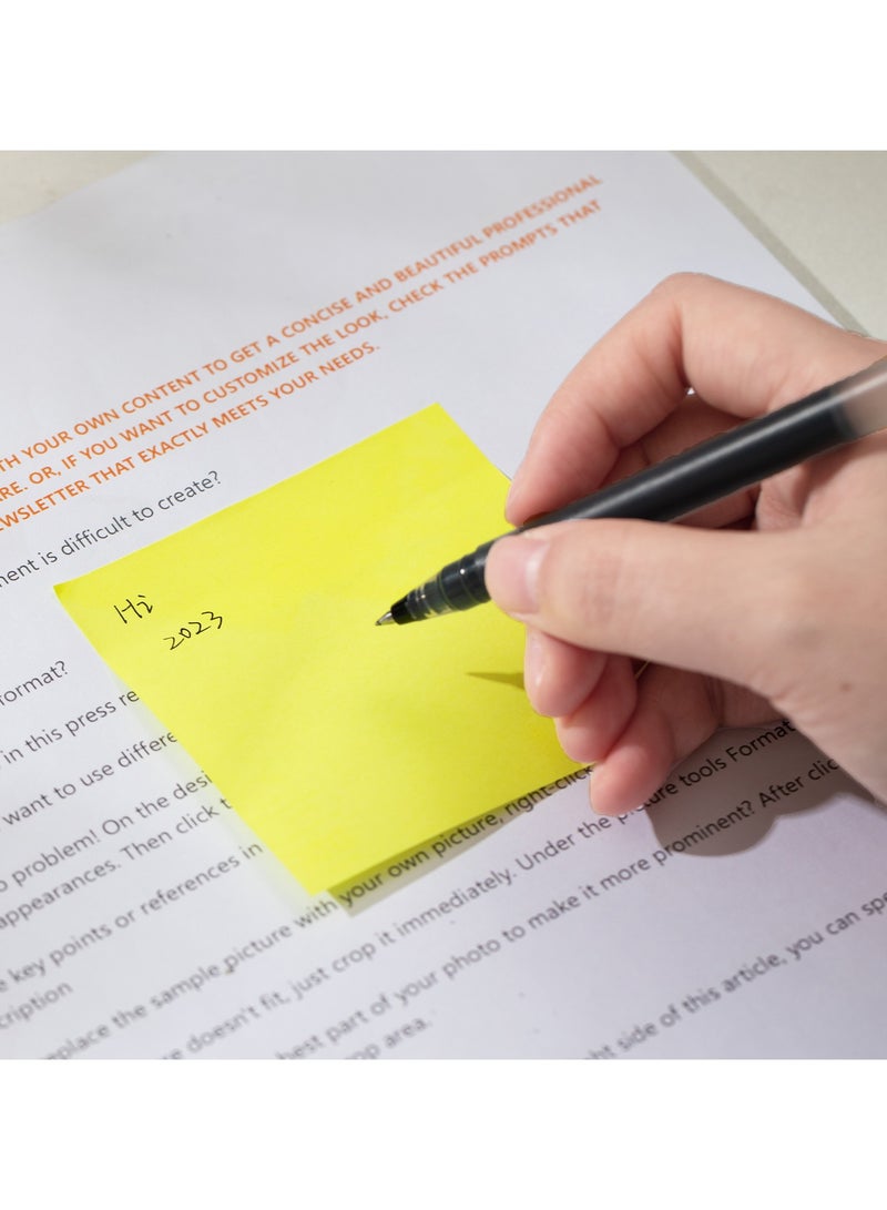 Deli ملاحظات لاصقة دلي EA02302، ورق 75 جرام، 76×76 مم، أصفر فوسفوري، برتقالي، أخضر، 100 ورقة، ألوان نيون، لاصق قوي، قابل لإعادة التمركز، ترميز الألوان ومشاركة الأفكار - Image 5