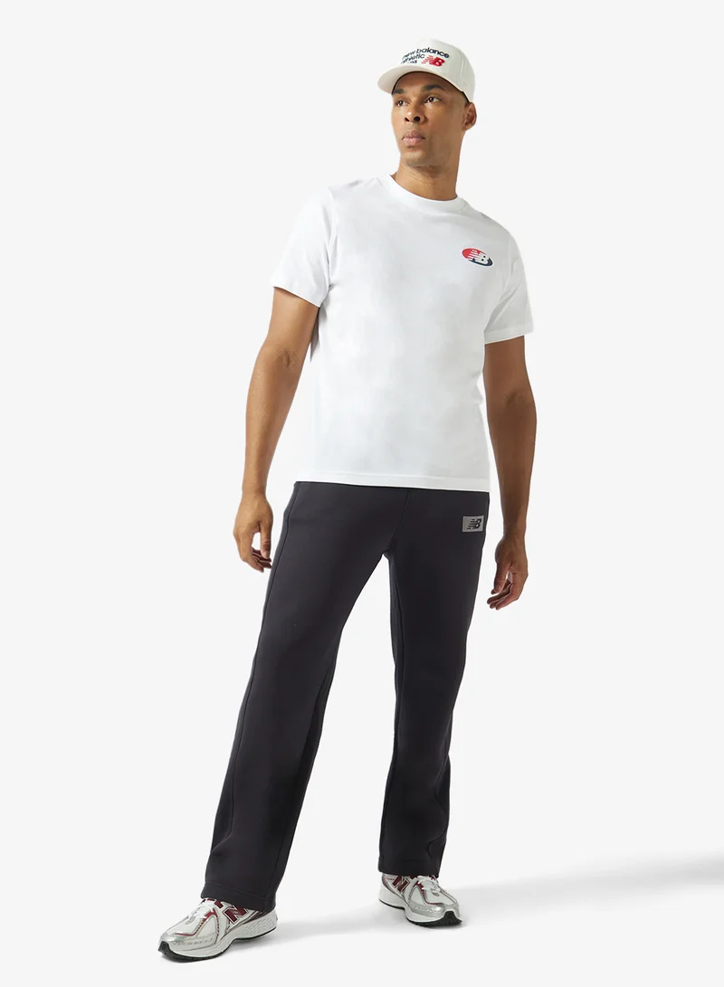 New Balance WHITE (WT) Oval Badge Relaxed T-Shirt for Men | Best Price UAE