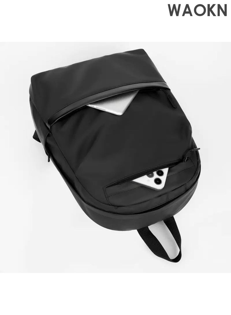 WAOKN Laptop Backpack  , Travel Backpacks for Men Women  , Work Backpack College School Backpacks , Fits 15.6 Inch Laptop Computer Backpack  , Bookbag Gift , large-capacity backpack , wear-resistant , unisex , (black) . - Image 3