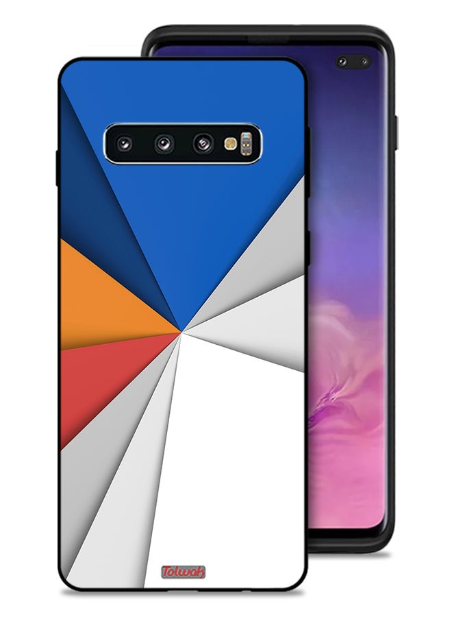 Tolwak Samsung Galaxy S10 Plus Protective Case Cover Material Matches Abstract Art - Image 1