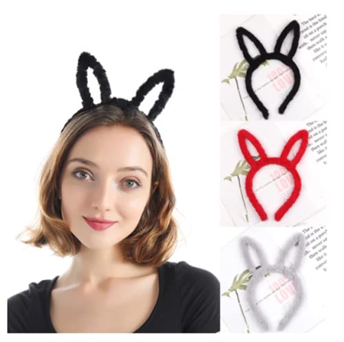 FAVELA Set of 3 CAT Fur Hairbands/Headbands for Baby Girls and Kids - Multicolor - Image 1