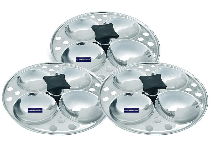 TENNYSON TENNYSON IDLI Maker Delight Plus 3 Plate Special Thick Gauge Extra DEEP Plates 3 Plates 12 IDLIES NO Joint - Image 4