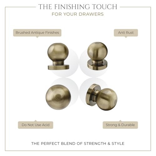 LAPO 9 Piece Drawer Knobs for Home & Office – Durable and Elegant Stainless Steel Door Knob for Cabinets, Cupboards & Dressers (Antique Finish) - Image 5