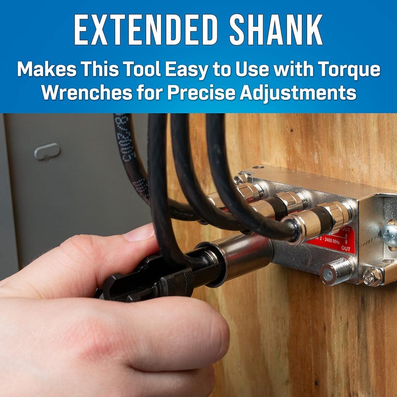 Jonard Tools SST-716 Security Shield Tool with Black Oxide Finish for 7/16" Hex Shielded F Connectors - Image 3