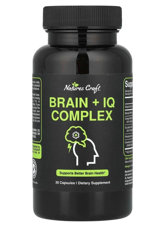 Nature's Craft - Brain + IQ Complex 30 Capsules - Image 1