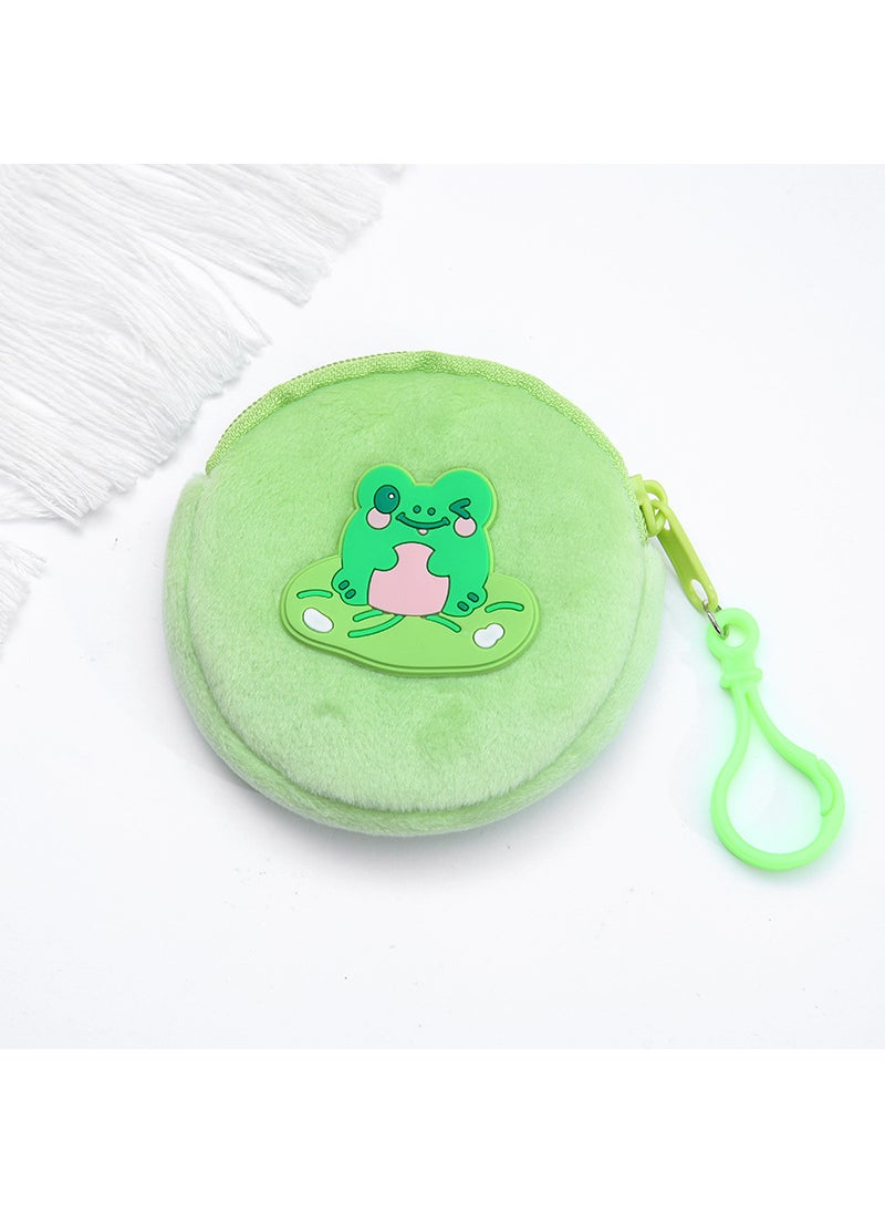 Generic New Cute Cartoon Plush Coin Purse Kids Mini Earphone Pouch Little Frog 