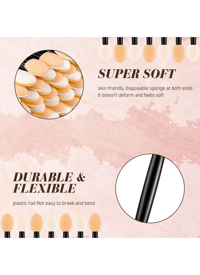 Mifoci 1000 Pcs Eyeshadow Applicatorsdisposable Dual Sides Eye Shadow Sponge Applicatorseyeshadow Brush For Girls Lady Women Makeup Daily Beautyblack  - Image 3