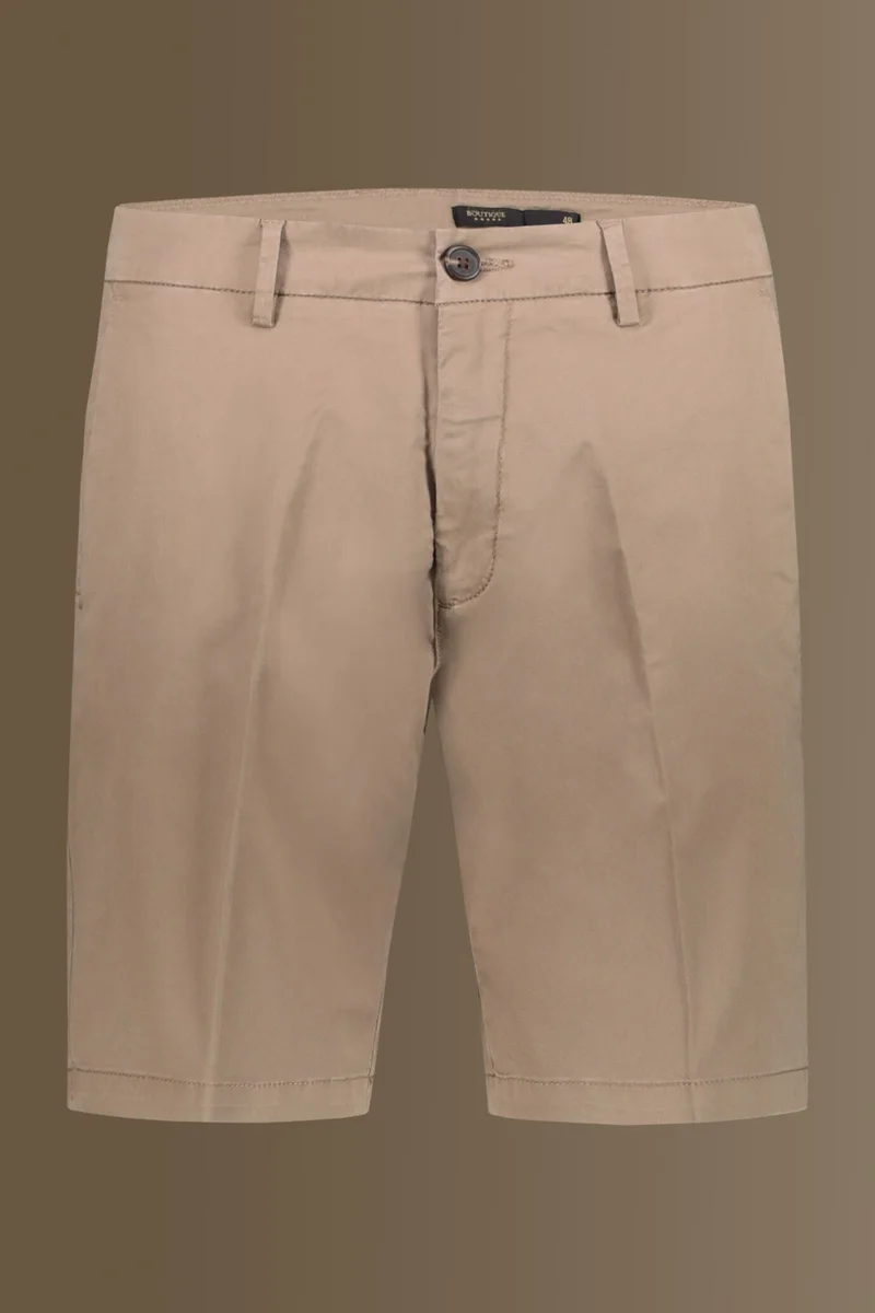 Doppelganger Brown Classic bermuda twill stretch construction - Taupe for Men | Best Price UAE