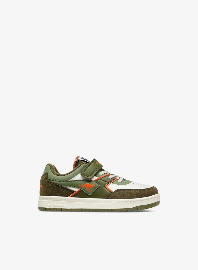 kangaROOS Logo Detail Sneakers with Hook and Loop Closure