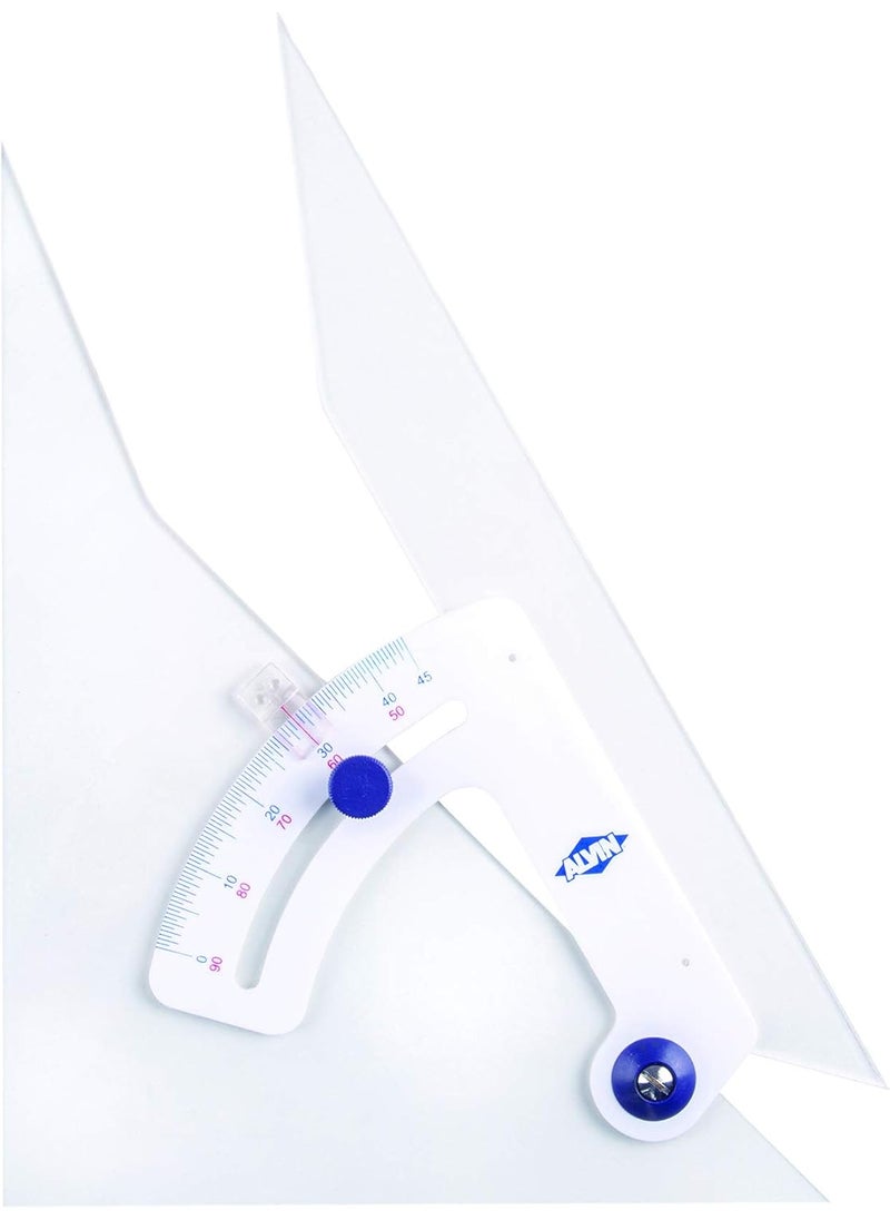 Alvin ALVIN TruAngle Adjustable Drafting Triangle Made of High Impact Acrylic 12 Model 120C with Aluminum Thumbscrew  Includes Nylon Storage Case  12 Inches  - Image 1