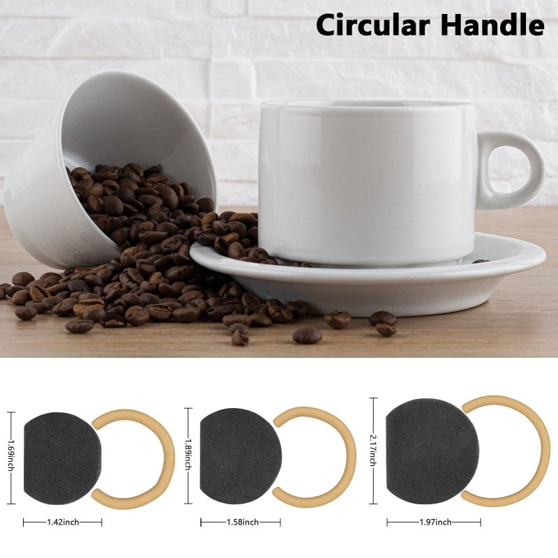 Sanchamy Pottery Mug Handle Molds 12Pcs Mug Handle Forms Mug Handle Making Tool for Pottery Ceramic Mug Handle Molds for Clay with Various Shapes and Sizes-Black - Image 4