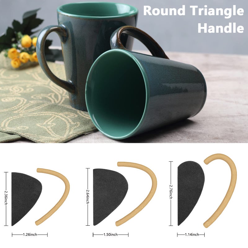 Sanchamy Pottery Mug Handle Molds 12Pcs Mug Handle Forms Mug Handle Making Tool for Pottery Ceramic Mug Handle Molds for Clay with Various Shapes and Sizes-Black - Image 3