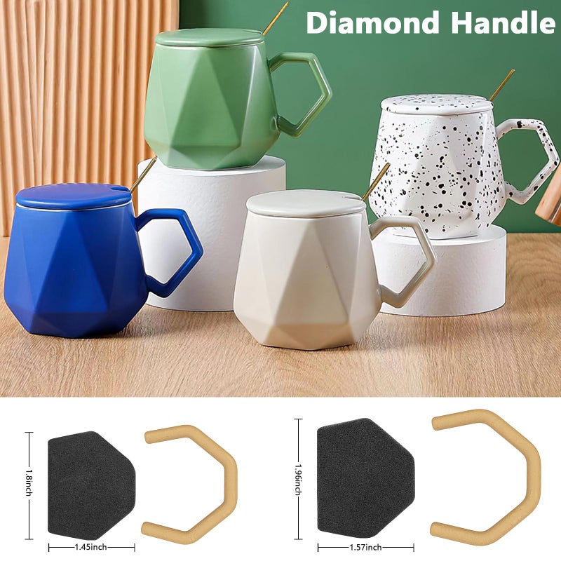 Sanchamy Pottery Mug Handle Molds 12Pcs Mug Handle Forms Mug Handle Making Tool for Pottery Ceramic Mug Handle Molds for Clay with Various Shapes and Sizes-Black - Image 5