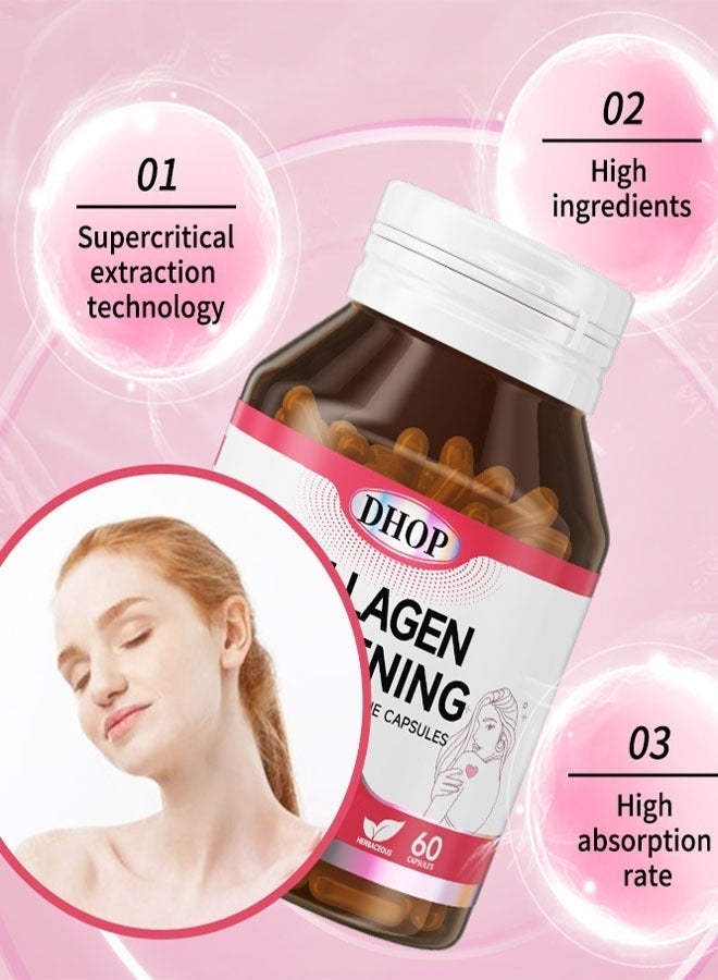 دهاب كبسولات الكولاجين الجلوتاثيون 30000 ملغ 60 كبسولة مكمل تبييض فعال مضاد للأكسدة مضاد للشيخوخة - Image 3