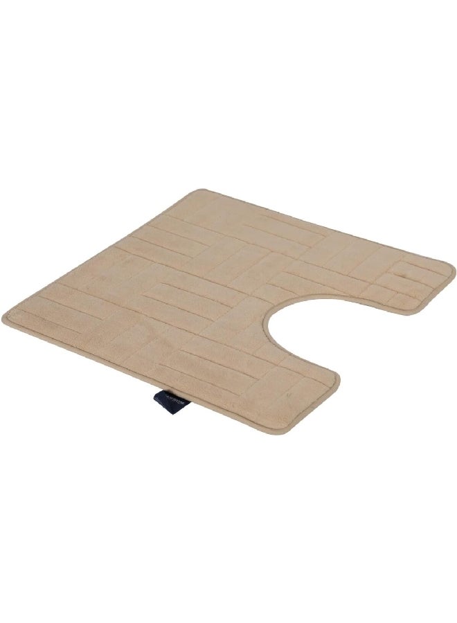 J&C 3-Piece Super Absorbent High Quality Polyester Bath Mat Set Beige 80 x 50 x 4 cm CN BM3PCMFO - Image 3