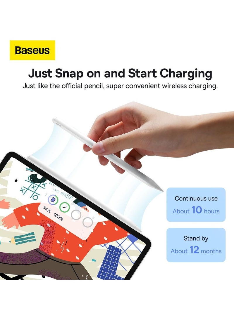 Baseus - Baseus Smooth Writing 2 Series Wireless Charging Stylus, White (Active Version with active pen tip) - Image 1