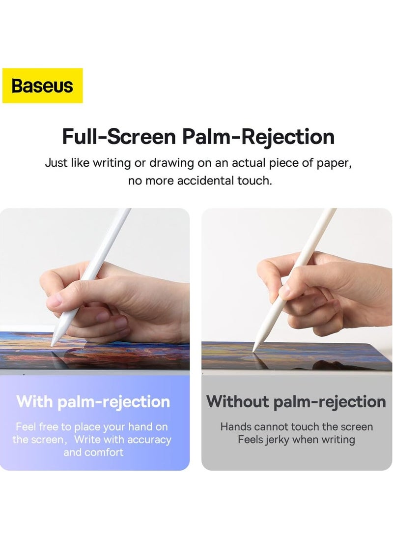 Baseus - Baseus Smooth Writing 2 Series Wireless Charging Stylus, White (Active Version with active pen tip) - Image 1