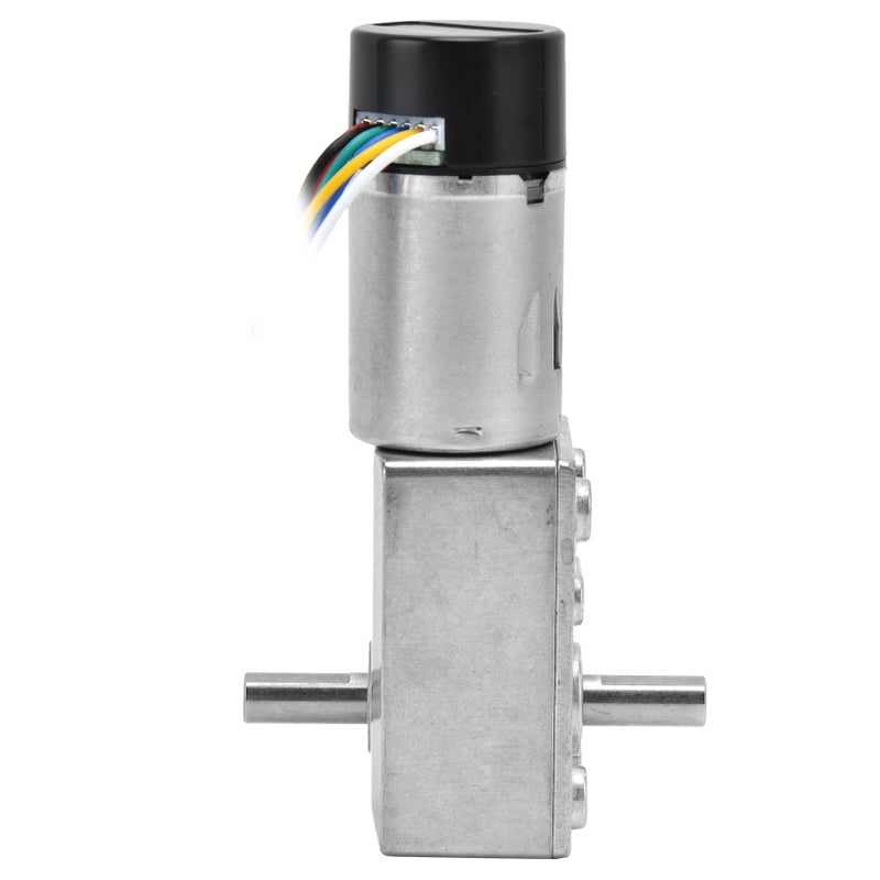 DC Worm Gear Motor 15mm Double Shaft Speed Reduction Drive Device with Encoder JGY‑370DC12V 23RPM - Image 5