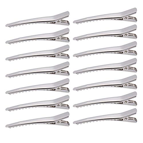 Bekith 200 Pack 2.36 inches Hair Clips, Metal Alligator Teeth Prongs Clips Holders Hairdressing Salon Hair Grip - Image 1