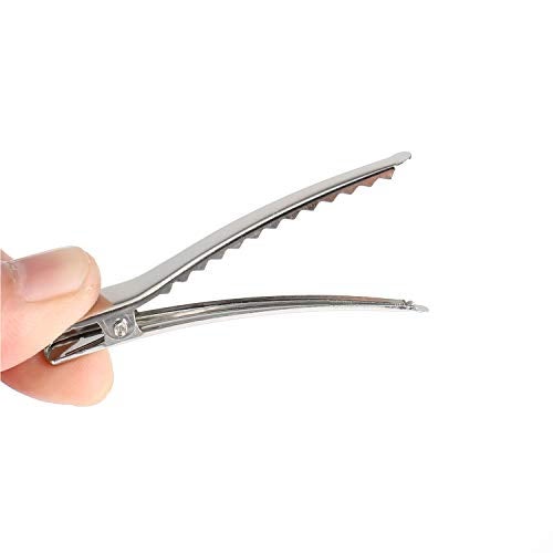 Bekith 200 Pack 2.36 inches Hair Clips, Metal Alligator Teeth Prongs Clips Holders Hairdressing Salon Hair Grip - Image 3