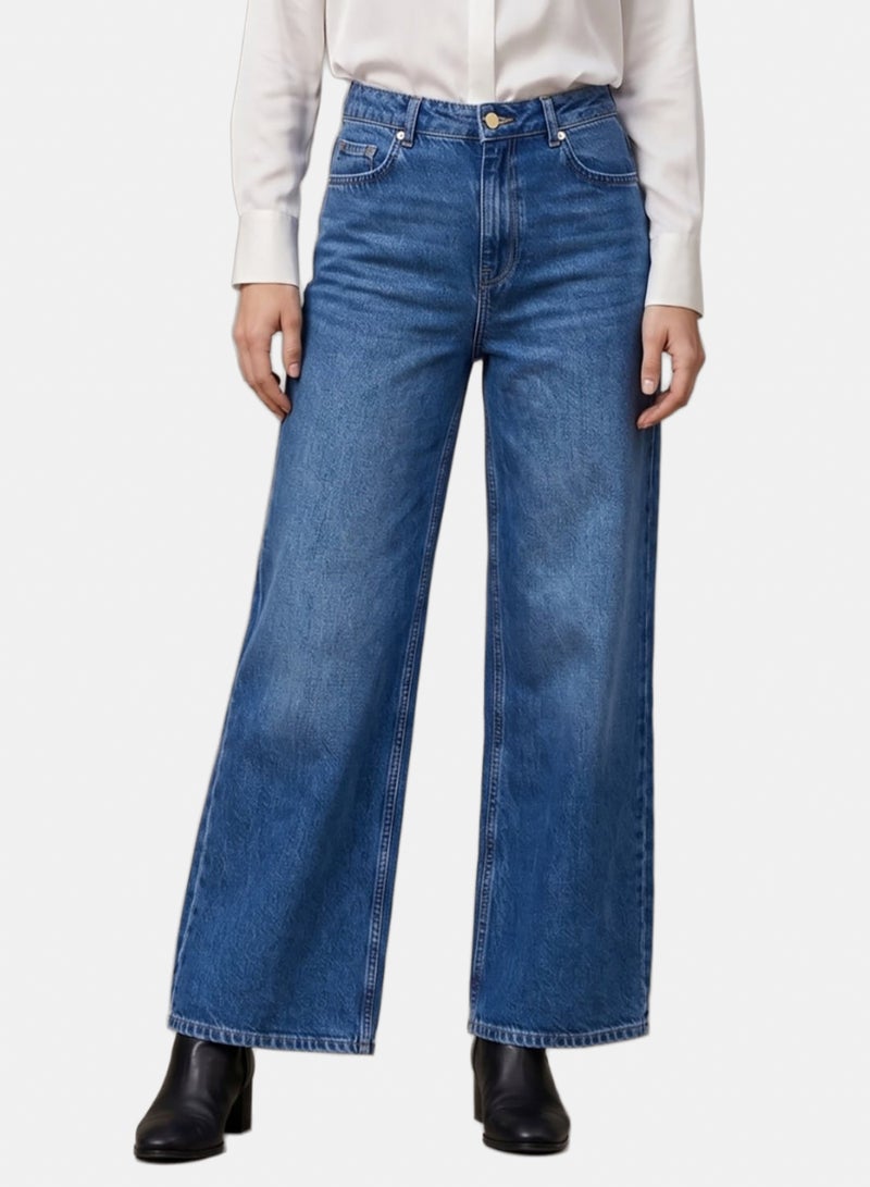 High-Rise Denim Pants