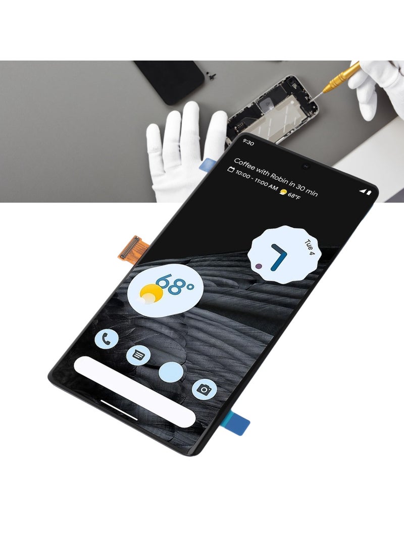 Screen Replacement for Google Pixel 7 Pro 5G GP4BC GE2AE 6.7 Inch Phone Organic LED Touch Screen Digitizer Assembly with Repair Tools  - Image 5
