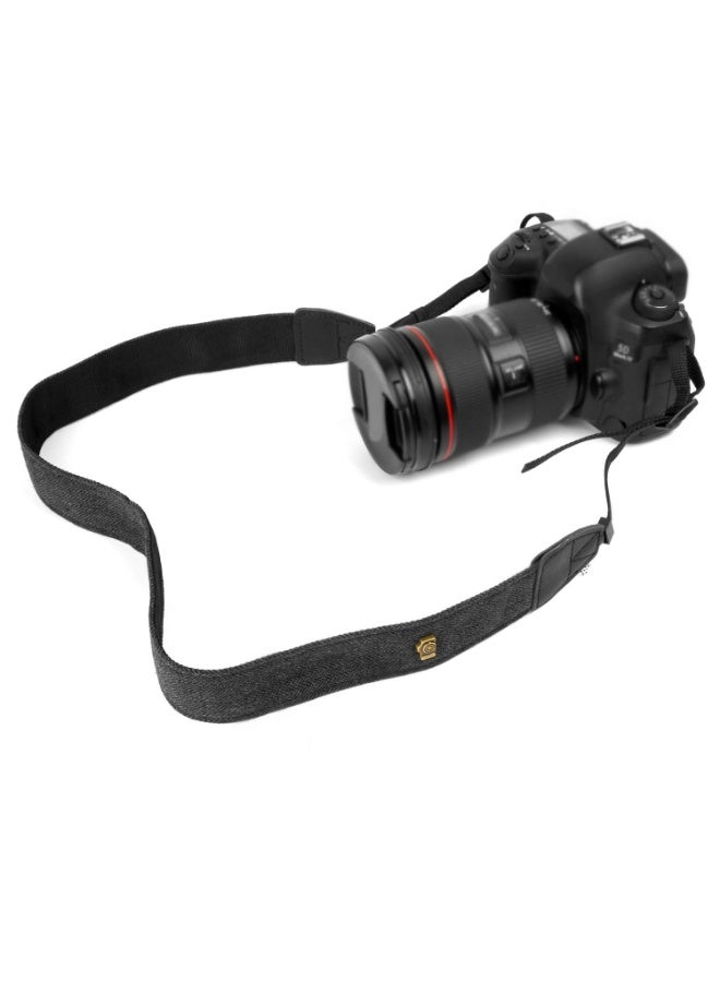 Chabeia Camera Strap Black Canvas Neck Shoulder Strap with Quick Release Buckles for DSLR SLR - Image 3