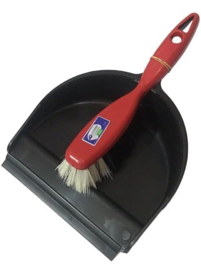 فرشة تنظيف بلاستيكية مع جاروف