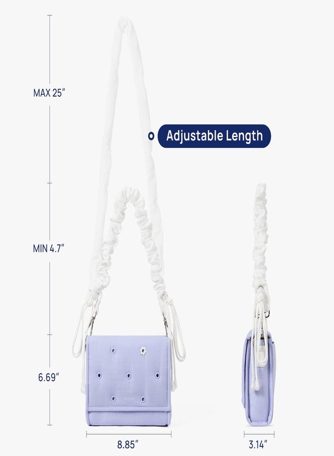 Telena DIY Customizable Shoulder Bag Snaphole Crossbody Bags for Women, Blueberry Dream - Image 3