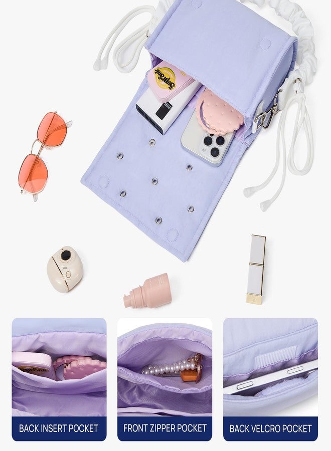 Telena DIY Customizable Shoulder Bag Snaphole Crossbody Bags for Women, Blueberry Dream - Image 4