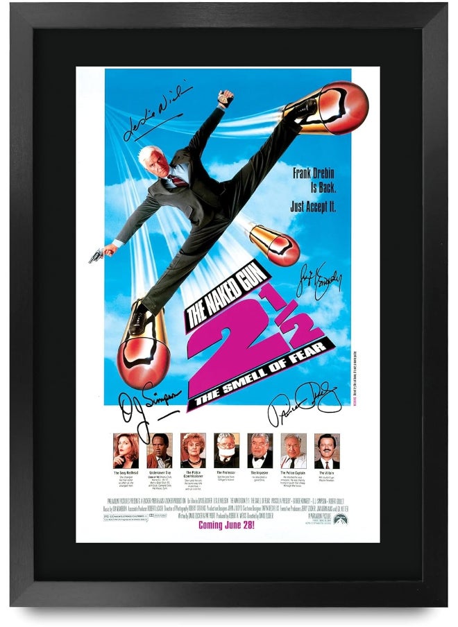 HWC Trading HWC Trading Naked Gun 2 Leslie Nielsen 16 x 12 inch Framed Gifts Printed Poster Signed Autograph Picture for Movie Memorabilia Fans - 16" x 12" Framed  - Image 1
