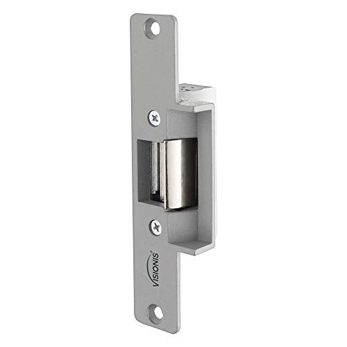 Visionis VIS-EL100-FSE 770lbs Stainless Steel Electric Door Strike Lock for Wood and Metal Doors 12V Fail Secure Normally Open - Image 1