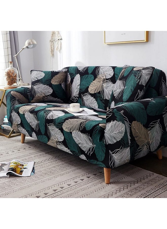 HOUSE OF QUIRK House of Quirk Universal Double Seater Sofa Cover Big Elasticity Cover for Couch 140 GSM Sofa Slipcover (Green Fern, 145-185cm)  - Image 3