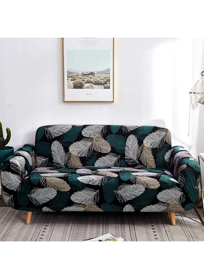 HOUSE OF QUIRK House of Quirk Universal Double Seater Sofa Cover Big Elasticity Cover for Couch 140 GSM Sofa Slipcover (Green Fern, 145-185cm)  - Image 2