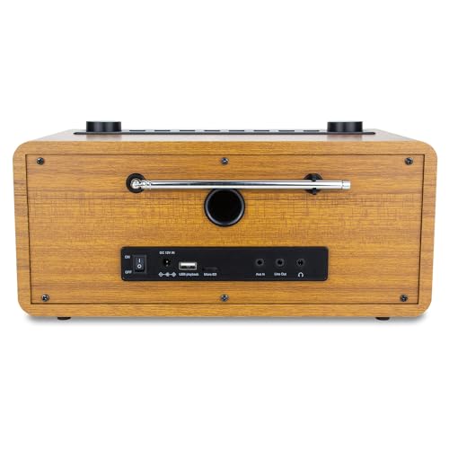 O OCEAN DIGITAL راديو إنترنت رقمي أوشن WR-860 FM مع مكبرات صوت ستيريو، ساعة منبه، مؤقت نوم، خط خارجي، مدخل AUX، تخفيف التوتر، الاسترخاء ومساعد النوم، شاشة ملونة 2.4" - Image 3